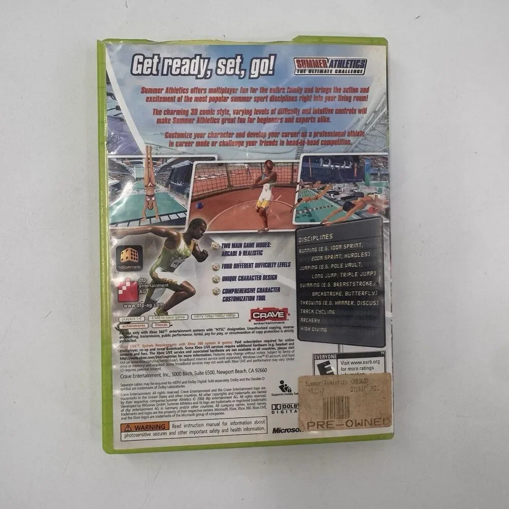 Summer Athletics The Ultimate Challenge Xbox 360, 2008 CIB Tested Fast Shipping